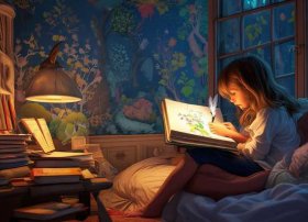 睡前故事插画，睡前故事插画素材