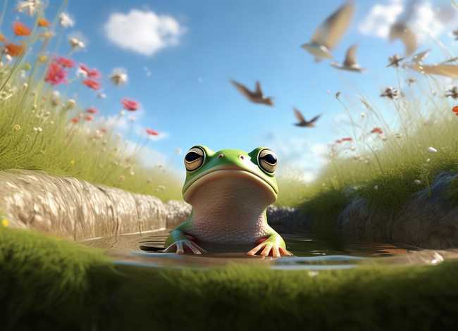 儿童故事井底之蛙住在浅井 少儿故事井底之蛙