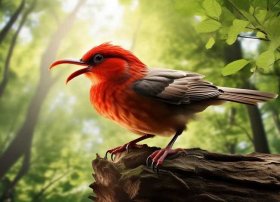 儿童故事啄木鸟说话的声音 - 啄木鸟的啄树的声音