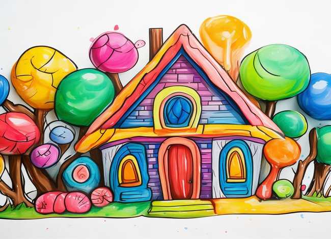 房子树图片儿童画 - 房子树图片儿童画大全 房子树图片儿童画 - 房子树图片儿童画大全