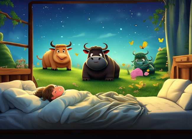 儿童睡前故事三头牛的故事 小儿故事睡前故事语音三头公牛