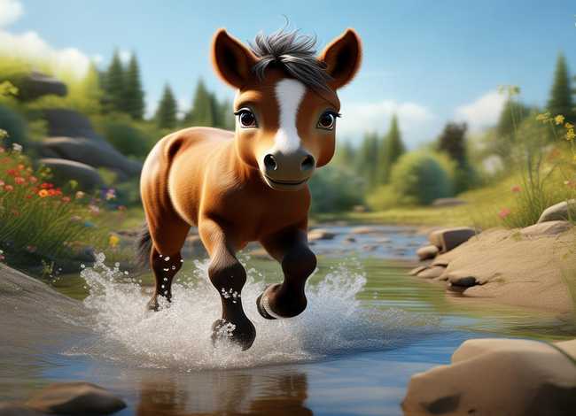 儿童故事小马过河的故事素材视频；小马过河的视频故事视频