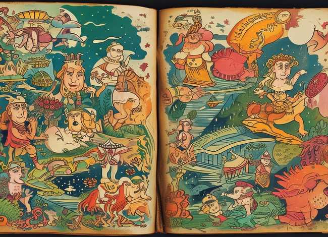 神话故事绘本简笔画；神话故事绘本简笔画本