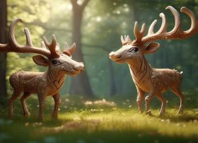 鹿角和鹿腿讲故事比赛 - 鹿角和鹿腿讲故事比赛动画