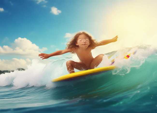 儿童冲浪文案、儿童冲浪文案短句