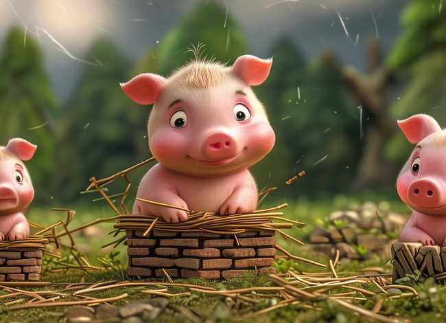 小儿故事视频三只小猪、幼儿讲故事三只小猪视频