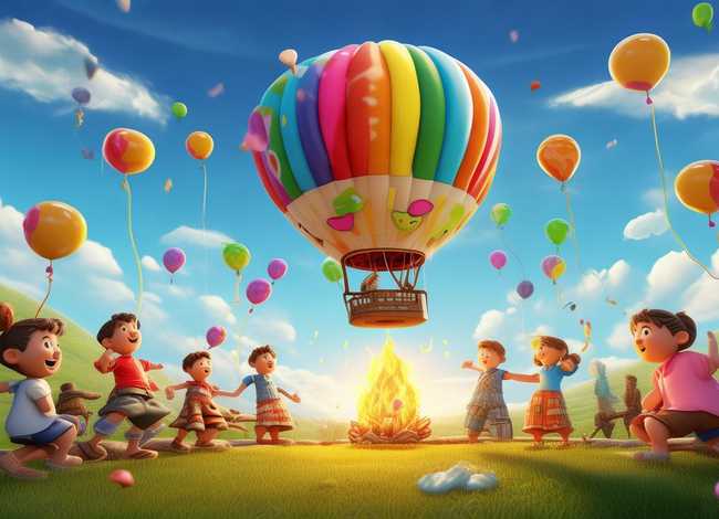 免费儿童热气球故事绘本，热气球的绘本故事