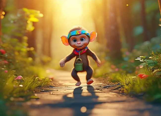 儿童睡前小故事猴子下山，幼儿睡前故事视频大全小猴子下山