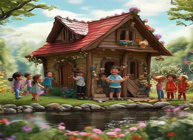 儿童故事场景模型绘画 - 幼儿故事场景画图片大全