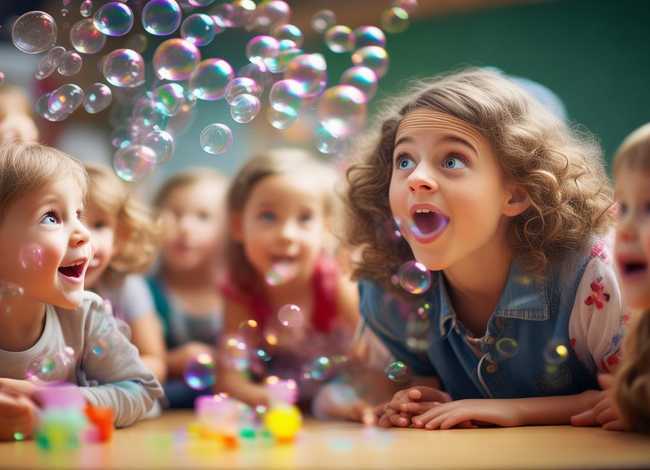 吹泡泡幼儿故事；幼儿园吹泡泡课程故事