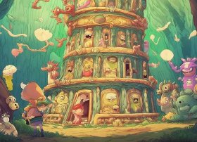 小伴龙第21期游戏妖怪塔儿童故事、妖怪小百科故事