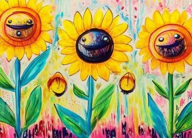 向日葵的儿童画、向日葵的儿童画怎么画