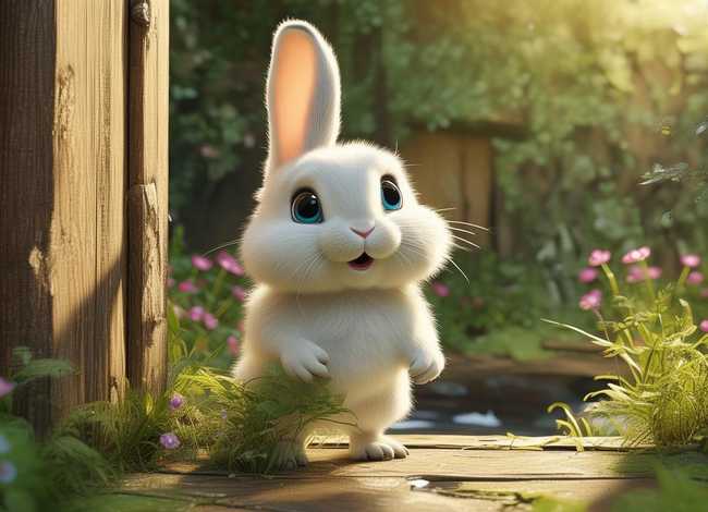 儿童经典小兔乖乖把门开开故事；阿布故事小兔子乖乖把门开开