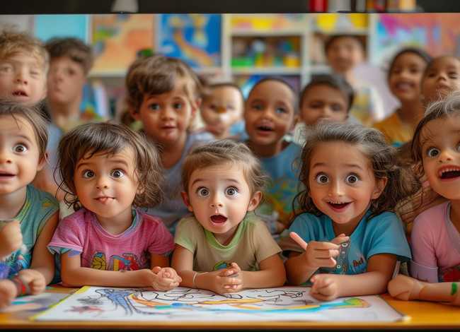 幼儿园老师讲故事儿童画、幼儿园老师讲故事简笔画