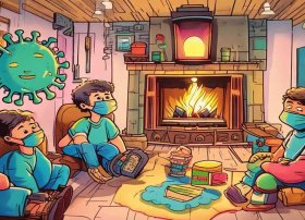 关于流感的故事儿童 - 关于流感的儿童画