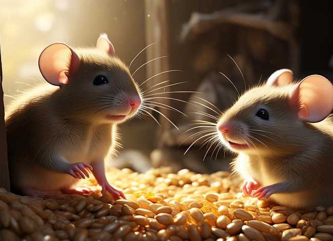 厕所老鼠和粮仓老鼠的故事 - 茅厕里的老鼠和粮仓里的老鼠