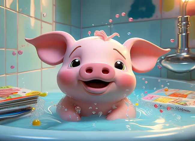 小猪洗澡的绘本，小猪洗澡的绘本教案