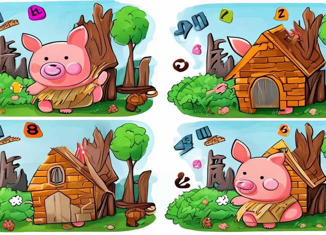 儿童数学故事三只小猪，数学小故事三只小猪