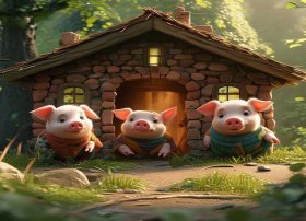 小孩故事三只小猪；小孩故事三只小猪在线听