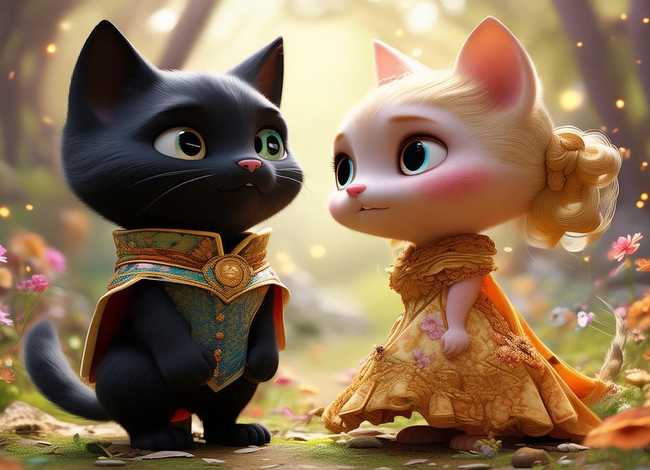 儿童故事猫小帅和公主 - 猫小帅和猫小美公主故事大全