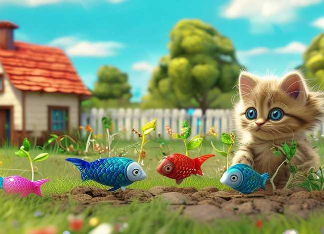 儿童故事书《小猫种鱼》 小猫种鱼的故事书 儿童故事书《小猫种鱼》 小猫种鱼的故事书