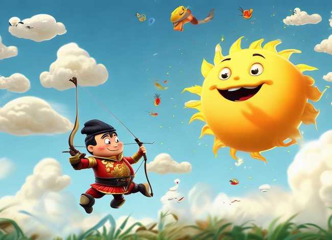 后羿射日的故事搞笑版；后羿射日的故事搞笑版图片