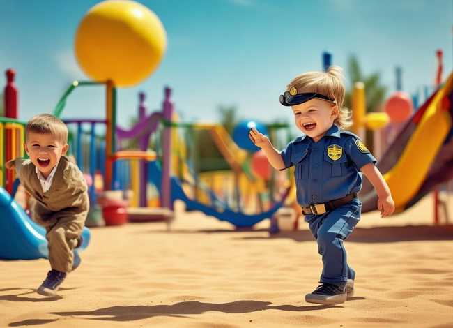 5岁儿童游戏警察抓小偷，儿童玩警察抓小偷游戏