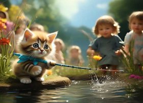 小猫钓鱼幼儿故事，小猫钓鱼幼儿故事文字版