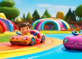 3-6岁儿童跑车故事、儿童游戏跑车的游戏好玩的