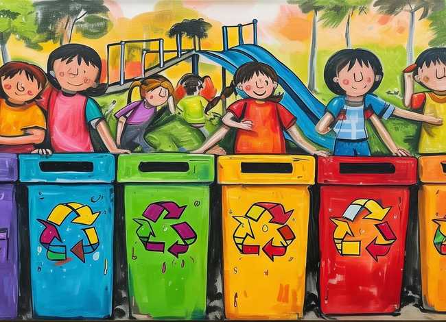 垃圾分类儿童绘画作品 垃圾分类儿童绘画作品图片
