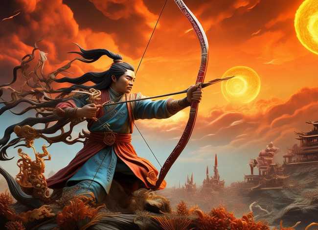 后羿射日的立体手工、后羿射日的立体手工怎么做