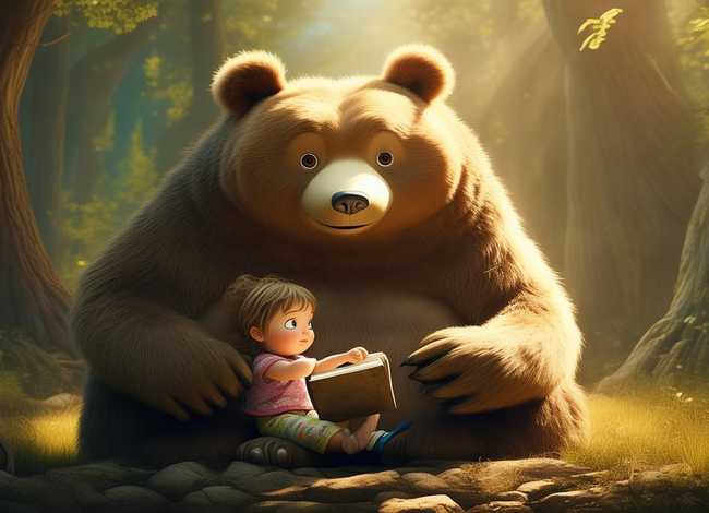 儿童故事朋友和熊 寓言故事朋友和熊