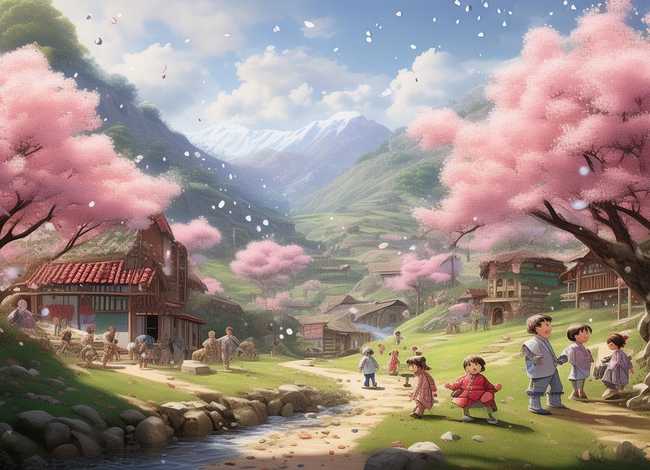 儿童故事桃花源记 - 桃花源记小故事300字