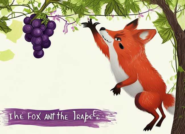 儿童故事狐狸和葡萄背景图素材 - 狐狸和葡萄的故事图片带字 儿童故事狐狸和葡萄背景图素材 - 狐狸和葡萄的故事图片带字
