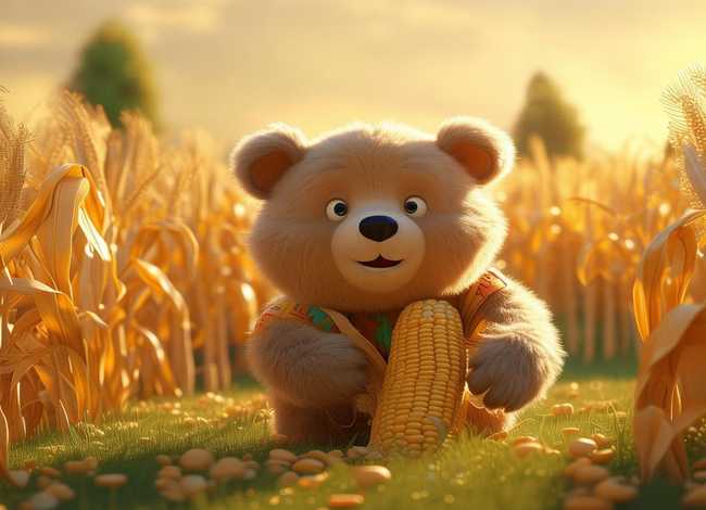 儿童睡前小故事p3小熊掰玉米（幼儿故事小熊掰玉米）