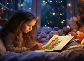 姑娘的睡前故事儿童们；给姑娘讲的睡前故事