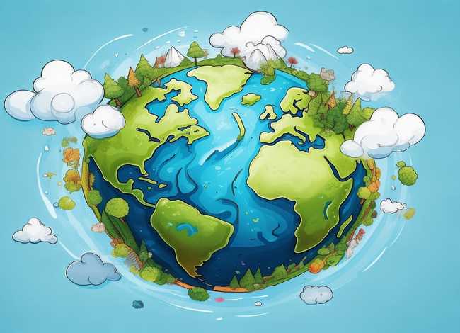 地球儿童画，地球儿童画创想画