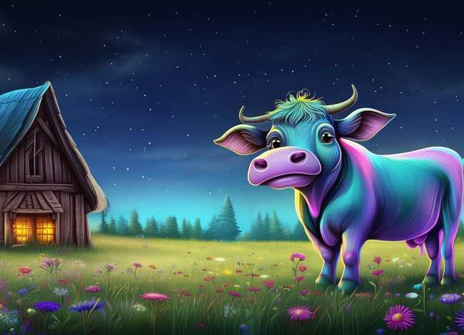 神奇的奶牛的睡前故事；神奇的奶牛的睡前故事图片