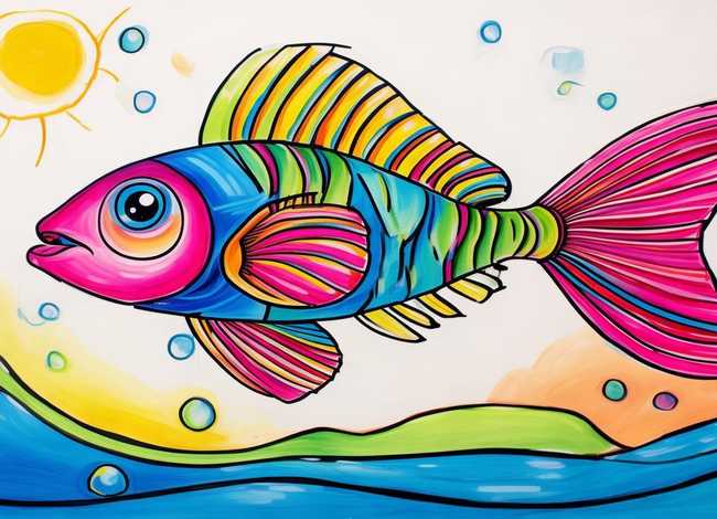 画鱼的儿童画、画鱼的儿童画图片 画鱼的儿童画、画鱼的儿童画图片
