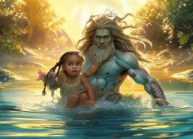 河神和一个小女孩故事；河神和一个小女孩故事梗概