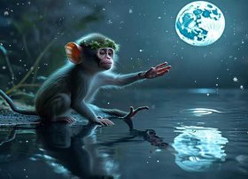 儿童睡前故事猴子捞月亮（幼儿睡前故事猴子捞月亮）