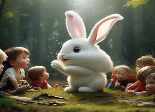 兔子的耳朵儿童故事；兔子的耳朵故事寓意
