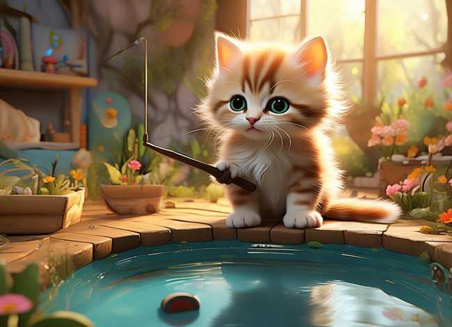 儿童睡前小故事小猫钓鱼 幼儿故事在线听睡前小猫钓鱼