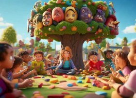 儿童学校故事背景图片（幼儿园学校故事）