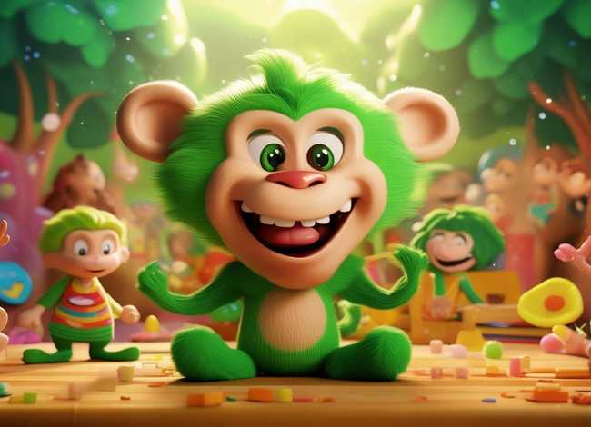 儿童绘本故事视频猴子 - 幼儿故事猴子学样视频