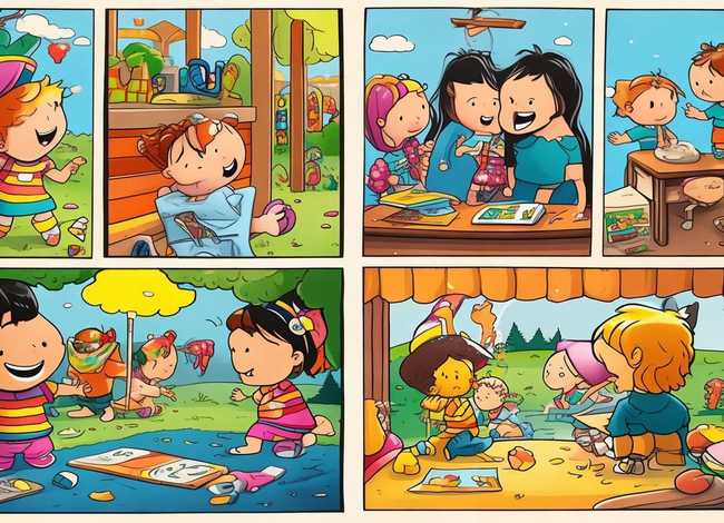 儿童四格漫画小故事、幼儿四格漫画小故事