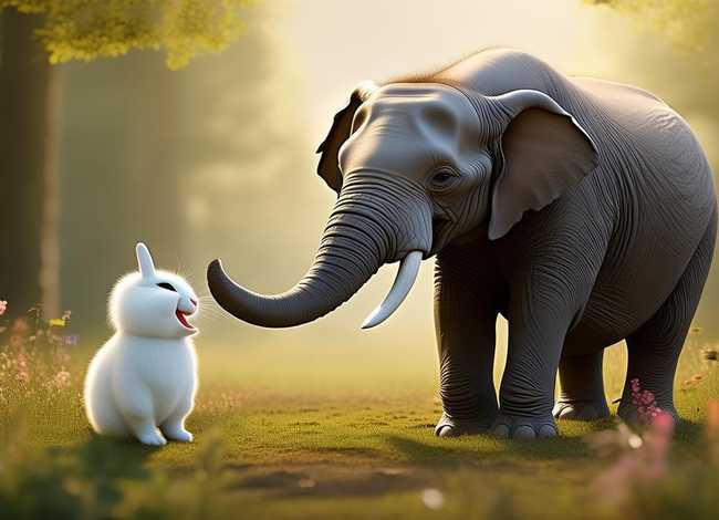 大象和小白兔的故事，大象和小白兔的故事完整版