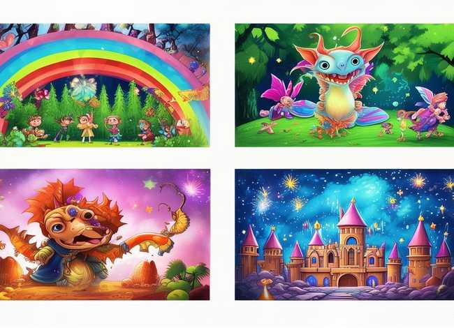 儿童故事连环画四宫格 - 幼儿故事四宫格连环画