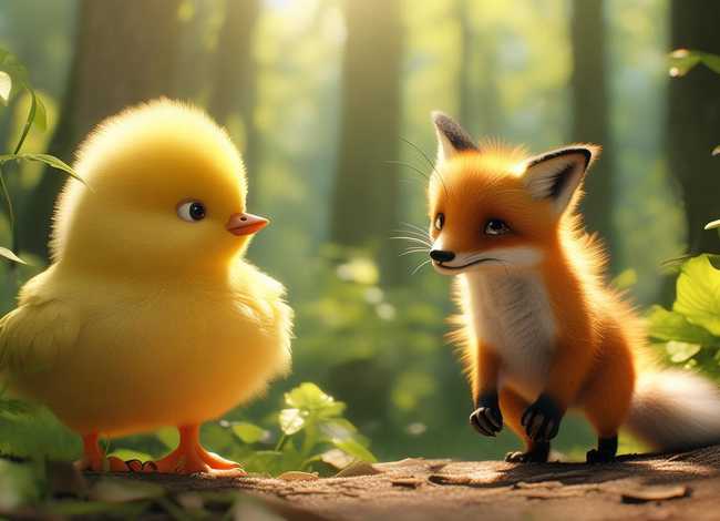儿童故事小黄鸡和狐狸，小鸡和小狐狸的故事
