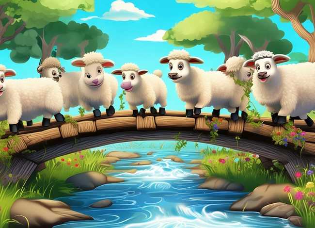 儿童故事小羊过桥表演（儿童故事《小羊过桥》）